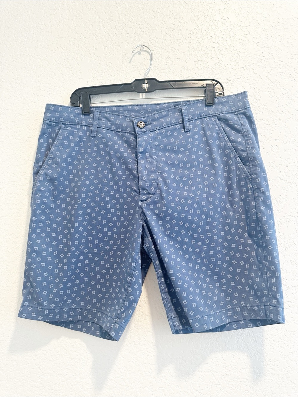 Men's Blue Printed Casual Shorts